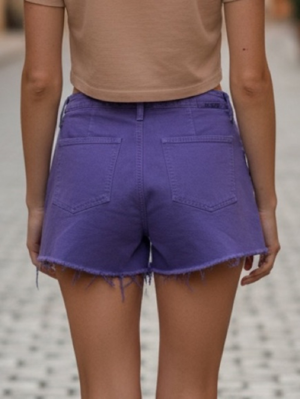 Mother Shaker Crop Short Short Fray Royal Purple Size 25